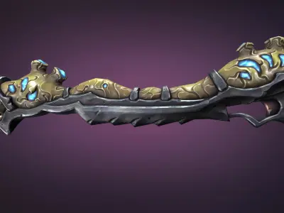 Alien musket Low-poly 3D model