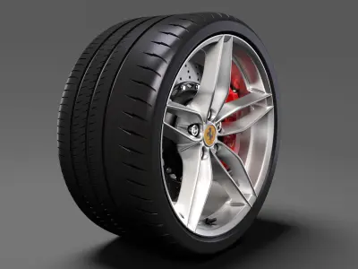 Ferrari 488 GTB wheel 3D model
