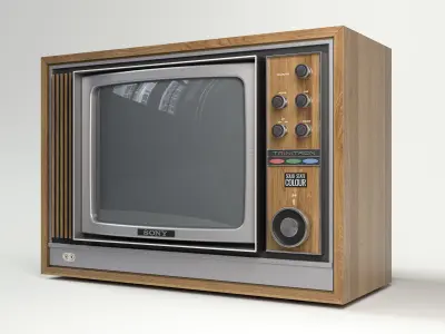 Sony Trinitron Vintage Television 3D model