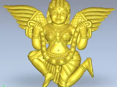 GANDHARVA BABY ANGEL 3D WITH WINGS 3D print model