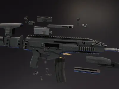 IWI Carmel Rifle Low-poly 3D model