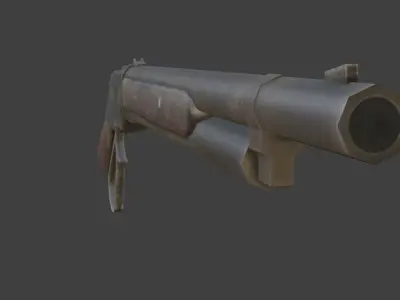 weapon gun 1887 Low-poly 3D model