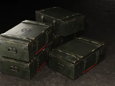 Military Box Low-poly 3D model order