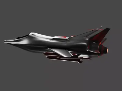 Fighter Aircraft Low-poly 3D model