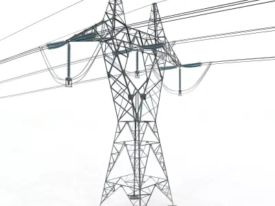Electric Transmission Tower 3D model by Boyut3d