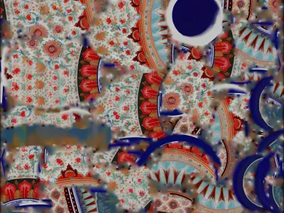 Ornate Traditional Patterned Ceramic Vase 3D Model  Low-poly 3D model