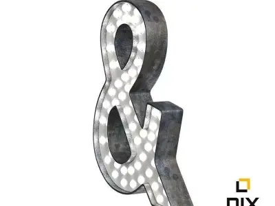 Ampersan Letter Light 3D model