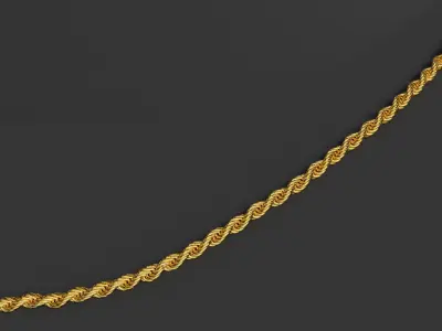 Photorealistic Endless Rope Necklace 3D model