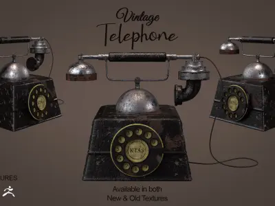 Vintage Telephone - 3D Model 3D model