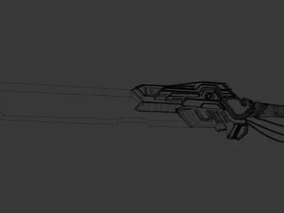 Cyberfunk sword  3D model