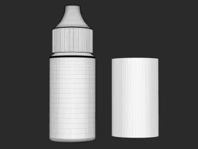 White Plastic Tube 3D model