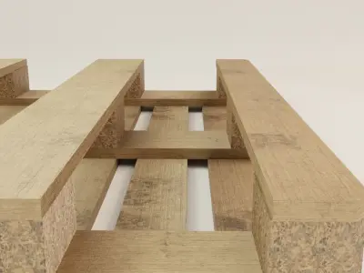 Euro Pallet Low-poly 3D model purchase