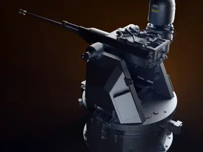 Bushmaster M242 Low-poly 3D model