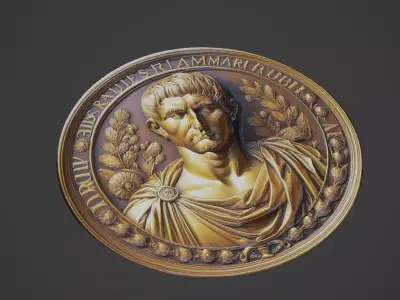 Gaius Marius Medallion 3D print model buy