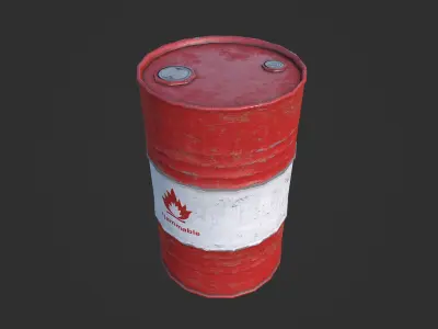 Oil Barrels Low-poly 3D model buy