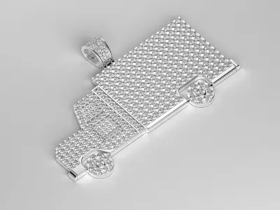 TRUCK DIAMOND PENDANT 3D print model