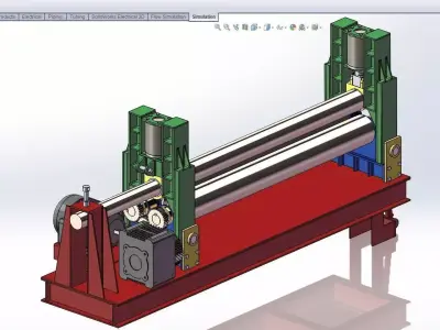 Steel Plate Rolling Machine Free 3D model