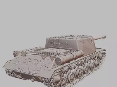 ISU 122S Soviet Heavy Tank Destroyer 3D Print Model 3D print model