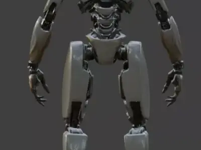 Aesthetic Gritty Bio-Robot 3D Model Low-poly 3D model purchase