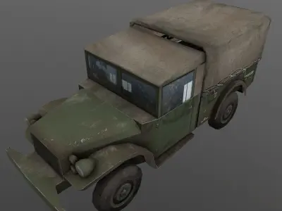 Dodge M37 Low-poly 3D model