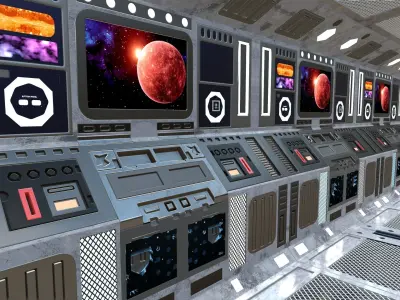 scifi planet in space 3D model