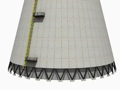 NUCLEAR PLANT COOLING TOWER 3D model