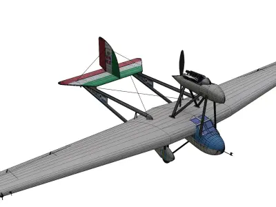 Savoia-Marchetti S64 Low-poly 3D model