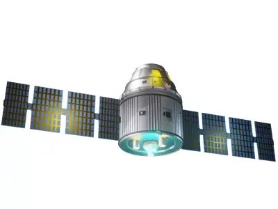 Spacecraft in space 3D model