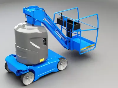 Electric Warehouse Boom Lift Low-poly 3D model