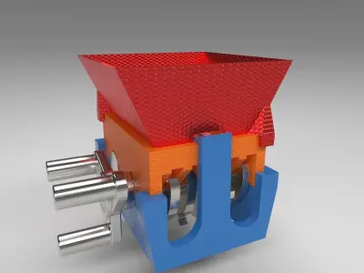 Crushing Machine-Shredder-Crusher-Machine PBR GameReady 3D Model Low-poly 3D model