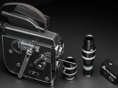 Bolex H16 vintage camera 3D model