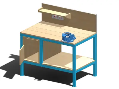 WorkTable for  workshop or Tool Room 3D model