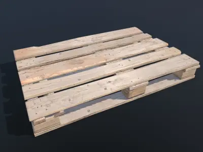 Pallet PBR wooden Low-poly 3D model