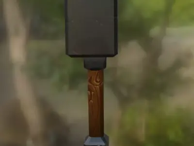 Hero Hammer  Low-poly 3D model