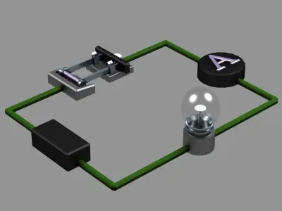 toggle switch button tumbler electrical Experiment 3D model