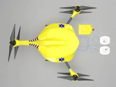 Ambulance Drone 3D model buy