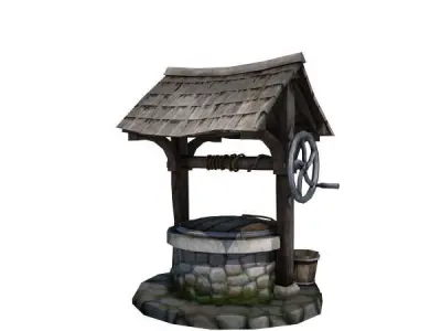 Medieval Building 11 Water Well Low-poly 3D model