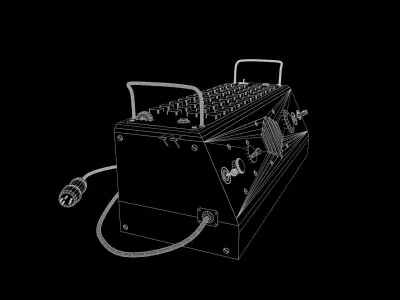 Radio Prop Low-poly 3D model