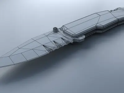 DEWALT Folding Pocket Knife DWHT10313 Low-poly 3D model