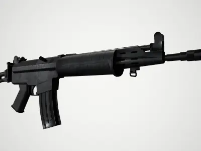 Pindad SS1-V2 Low-poly 3D model
