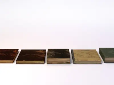 Old Books LOW POLY Low-poly 3D model