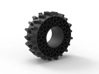 Offroad Twheel tire for flexible filament 3D print model