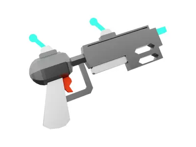 3d render science fiction blaster icon 3D model