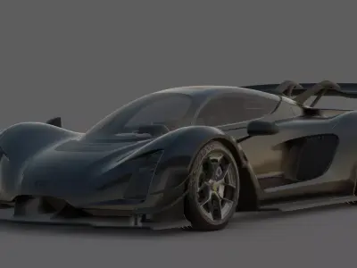 2021 Czinger 21C 3D Model Hypercar Revolution 3D model