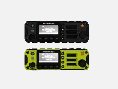 Motorola APX 4500 Vehicle Mobile Radio Face Panel Low-poly 3D model