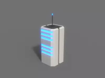 PBR Sci-Fi Building A21 Low-poly 3D model