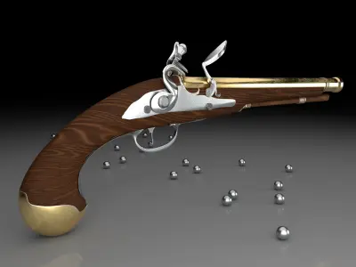 pirate gun 3D model