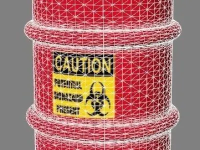 Industrial Barrel Low-poly 3D model purchase