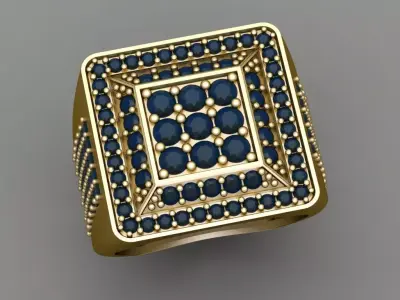 Antique Diamond Ring 3D print model