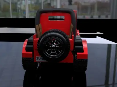 3d mahindhar jeep Low-poly 3D model
